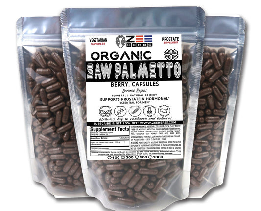 Organic Saw Palmetto Berry Capsules - 1200Mg Pure Natural Saw Palmetto Berry