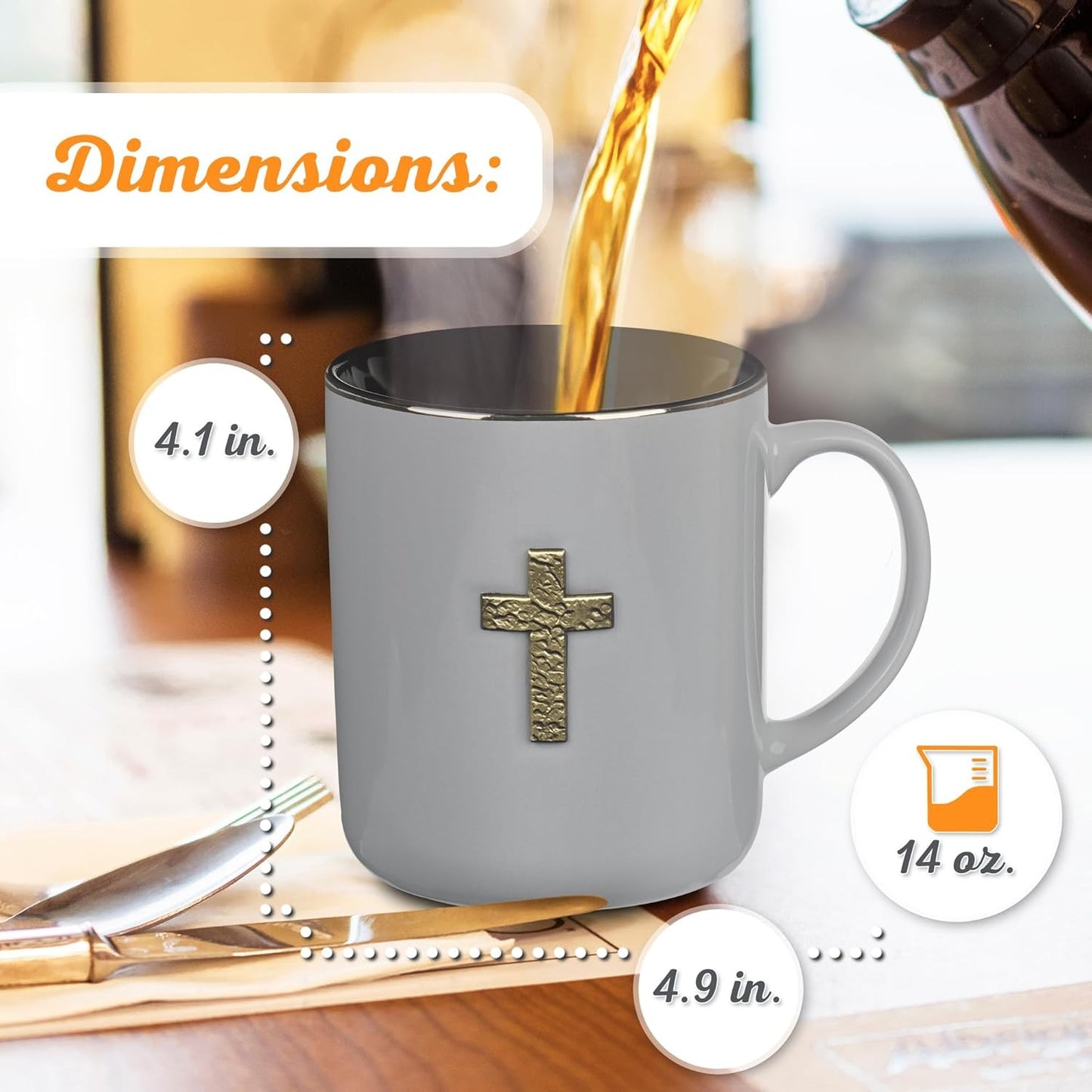 Christian Art Gifts Large Inspirational Ceramic Coffee & Tea Scripture Mug for M