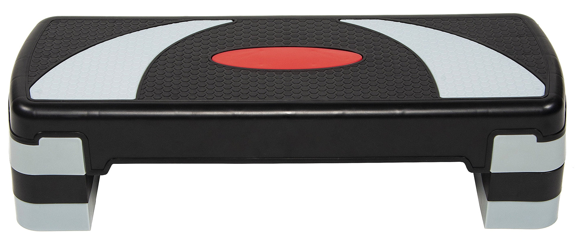 Aerobic Step Platform Trainer with Adjustable 3-Level Risers, Black & Gray