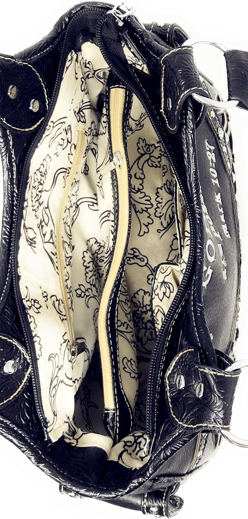 Western Embroidery Scripture Women Rhinestone Cross Bible Verse Handbag Wallet in 5 Colors