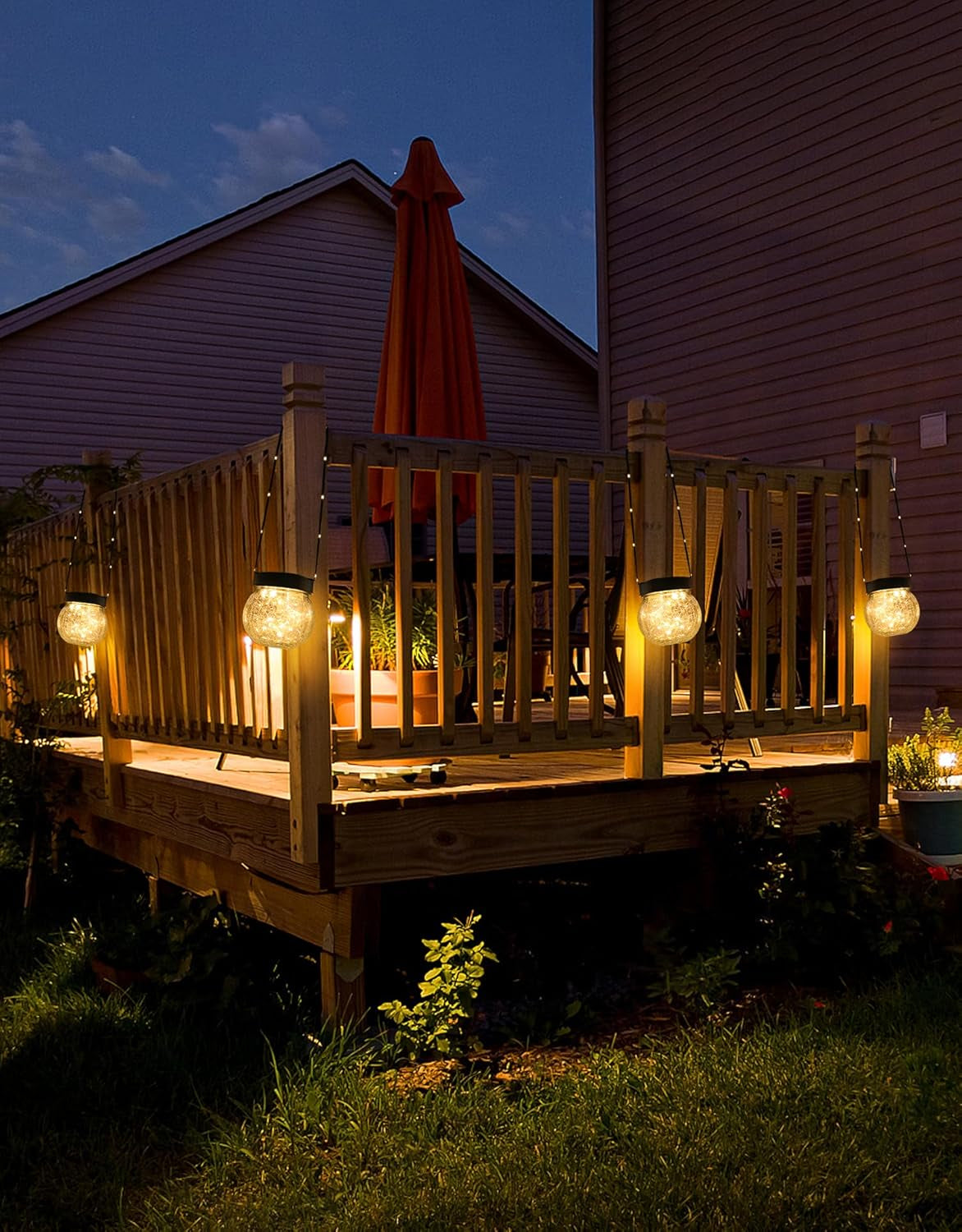 Outdoor Waterproof Solar Lanterns 6-Pack for Garden and Holiday Decor