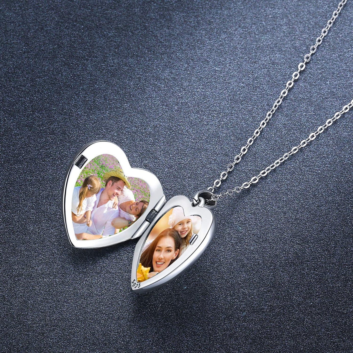 Sunflower Locket Necklace for Women 925 Sterling Silver Heart Locket Necklace That Holds Pictures You Are My Sunshine Necklace Sunflower Jewelry Gifts for Mother'S Day