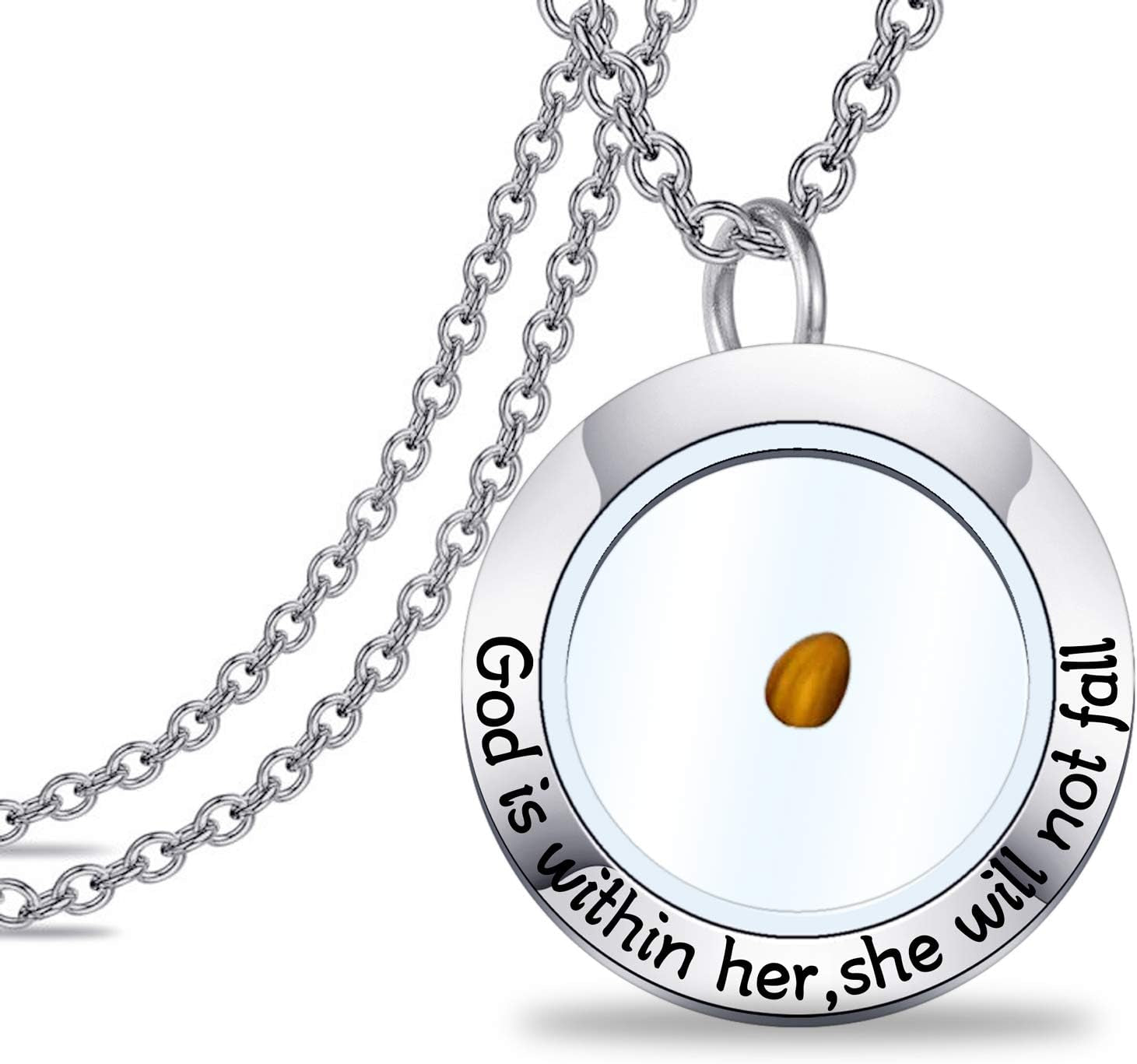 Christian Gift Mustard Seed Necklace Inspirational Religious Bible Verse Jewelry Gift for Woman Girls