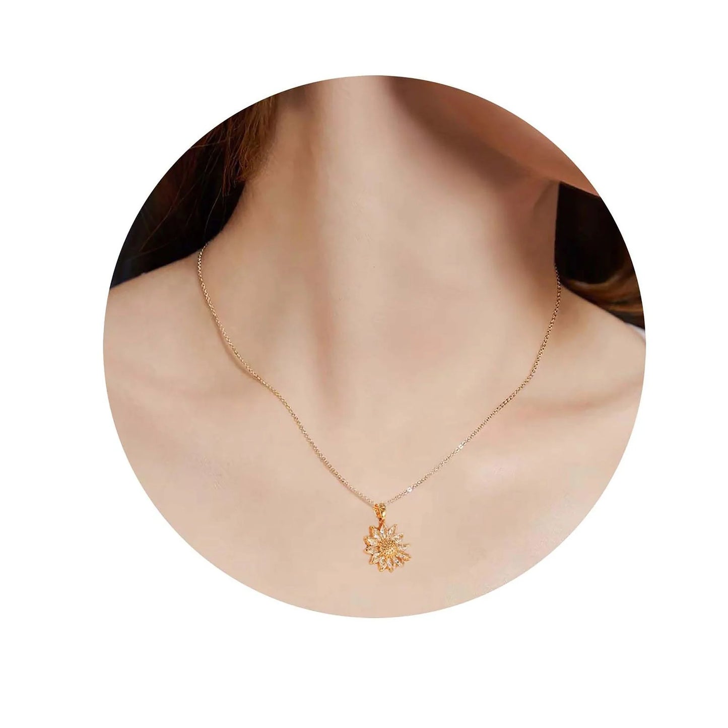  Sunflower Promise Necklace-Gift Box Included