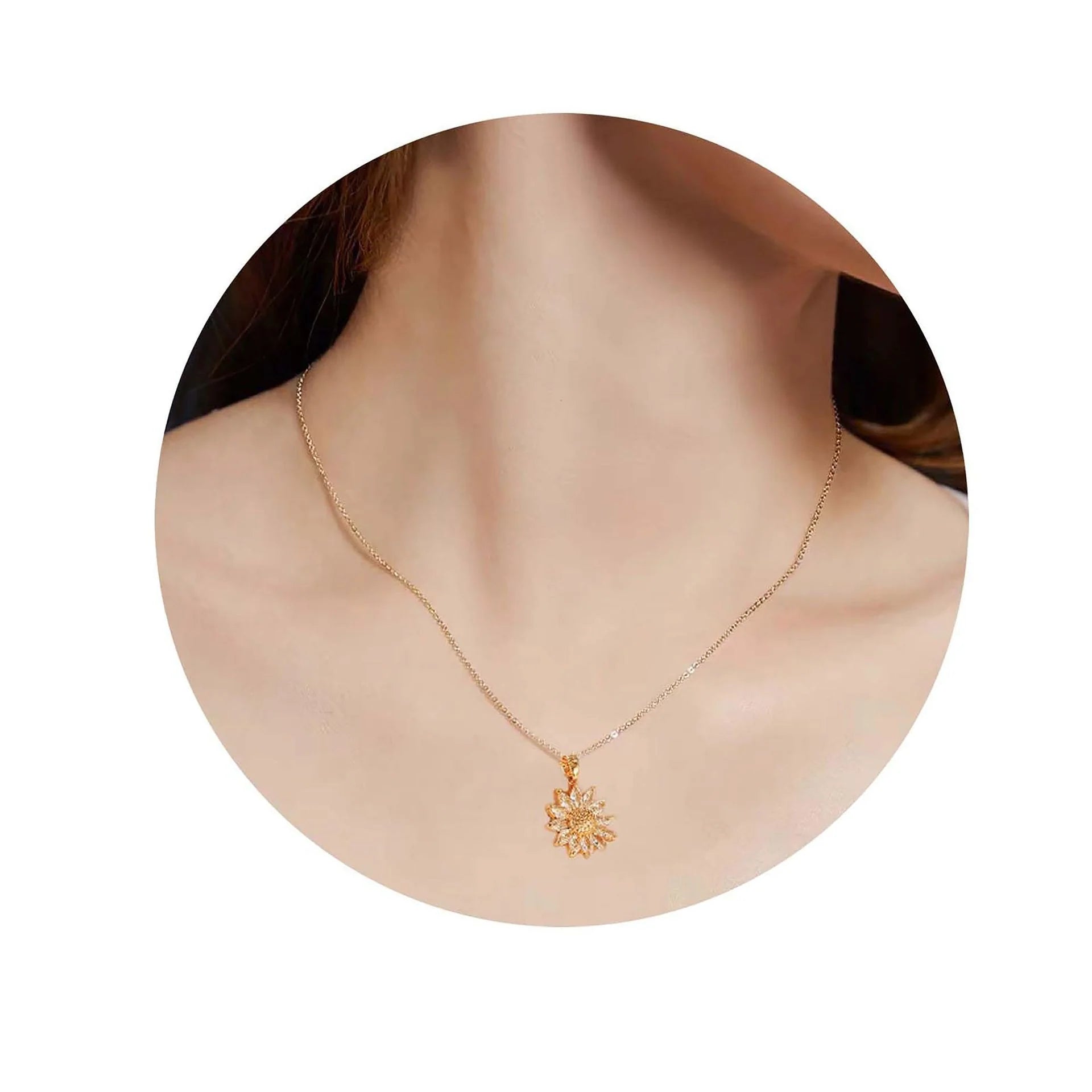  Sunflower Promise Necklace-Gift Box Included