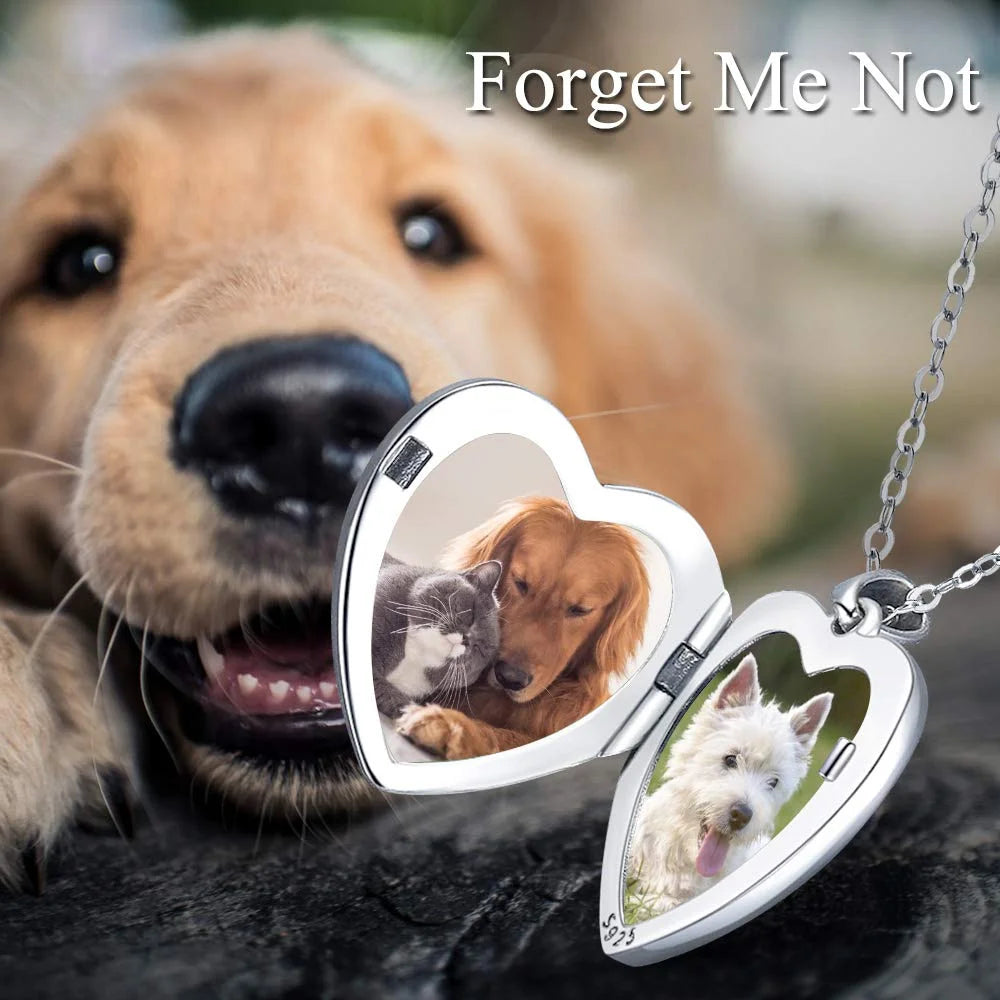 Butterfly Locket Necklace 925 Sterling Silver Heart Locket Necklace That Holds Pictures Memorial Necklace Locket Jewelry Gifts for Women