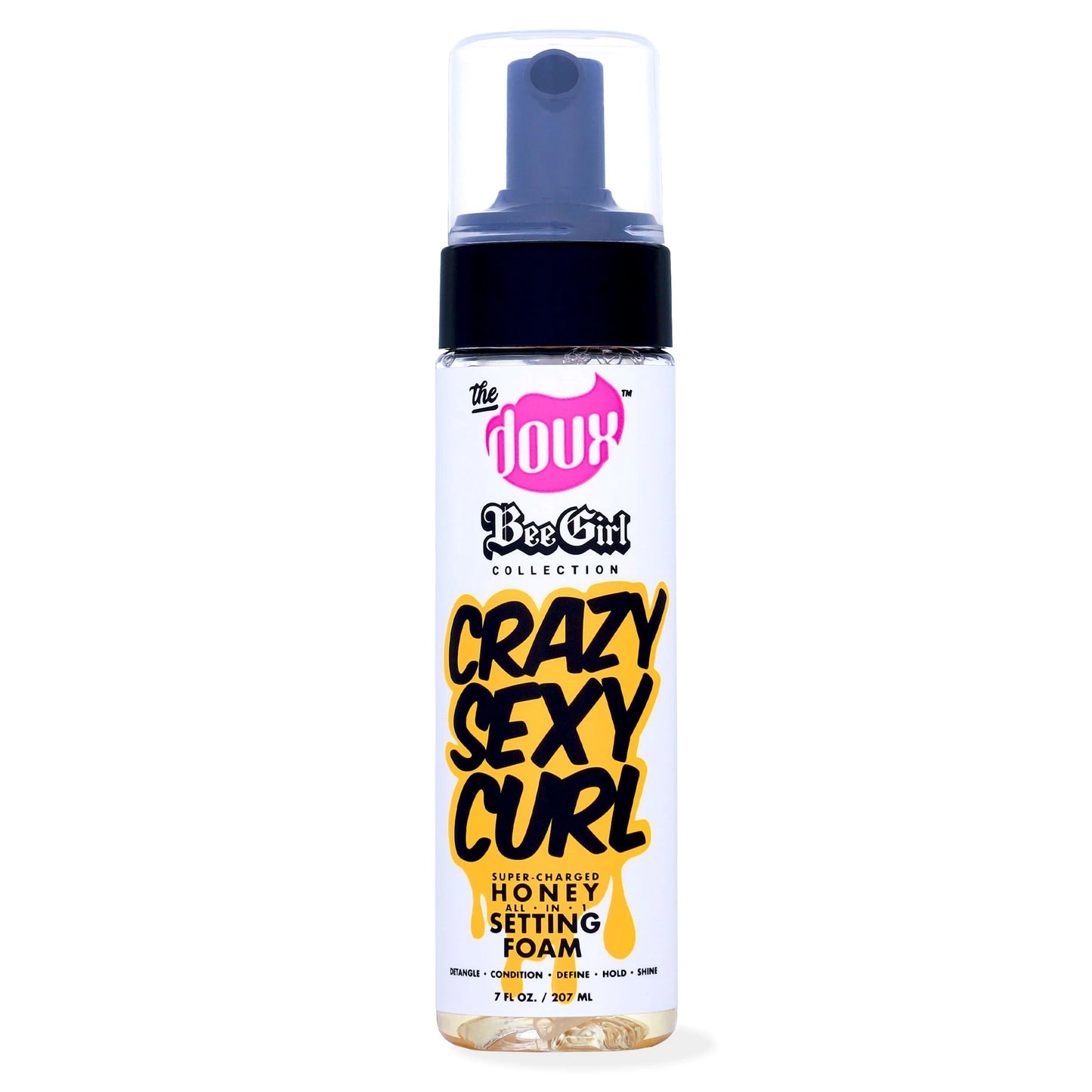 (3 Pack)  Bee Girl Crazy-Sexy-Curl Honey Setting Foam 7 Oz, Curly Hair Types, Pump Bottle, Unisex