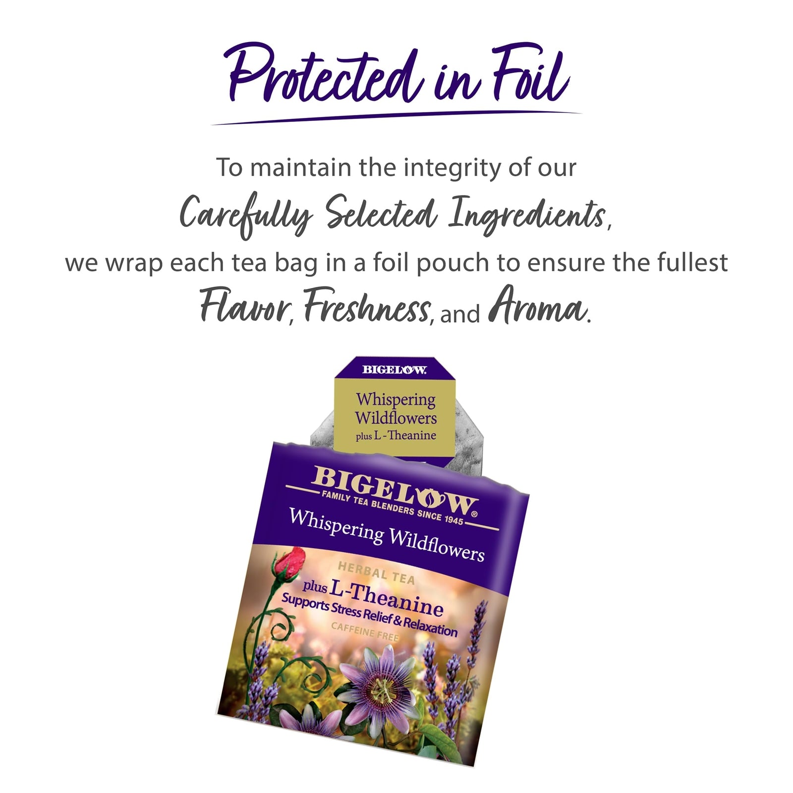 Bigelow Whispering Wildflowers Herbal Tea 18 Bags Pack of 6 Caffeine Free