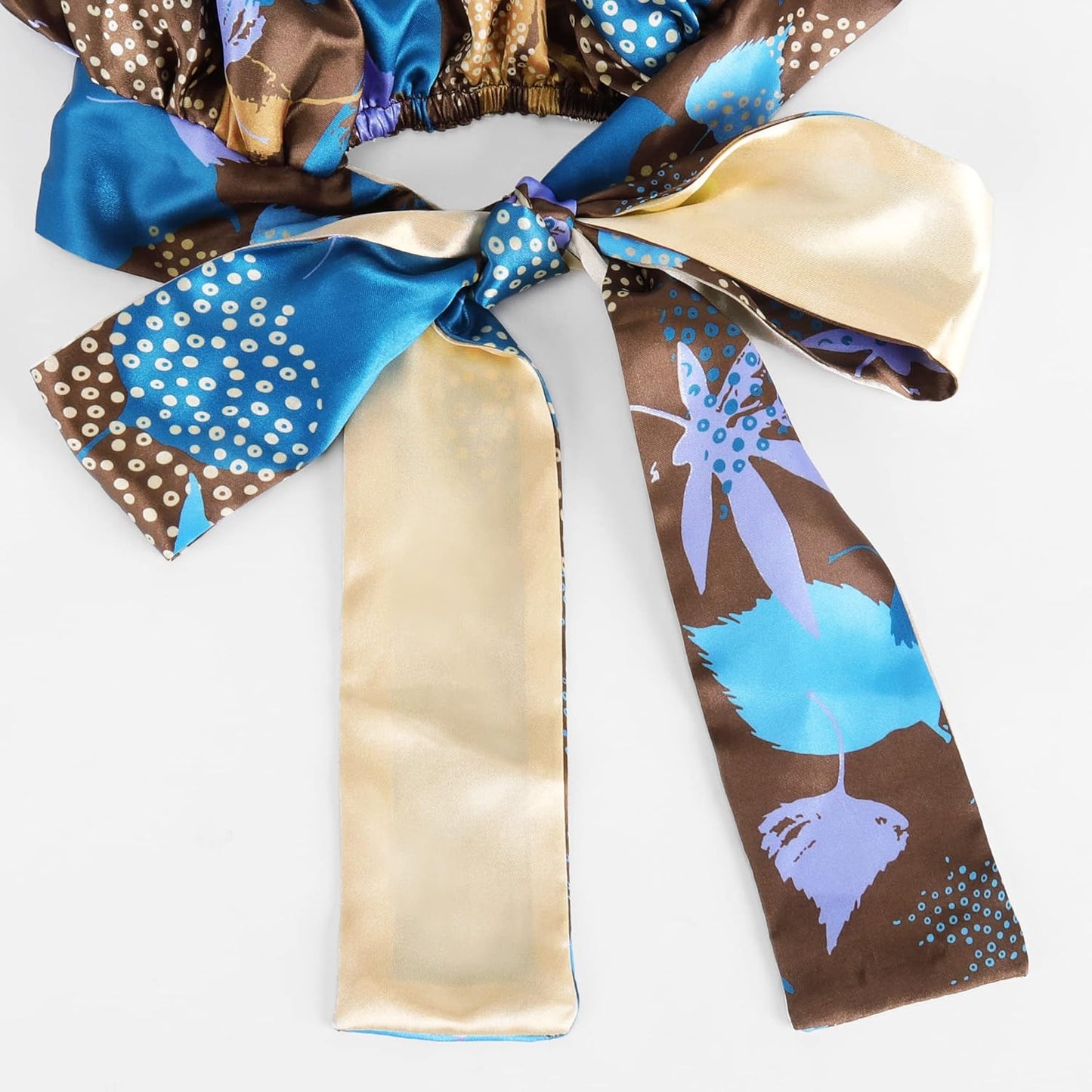 Satin Bonnet for Sleeping, Silk Bonnet Hair Wrap, Double Layer Large with Tie Band Night Cap, Gifts for Women