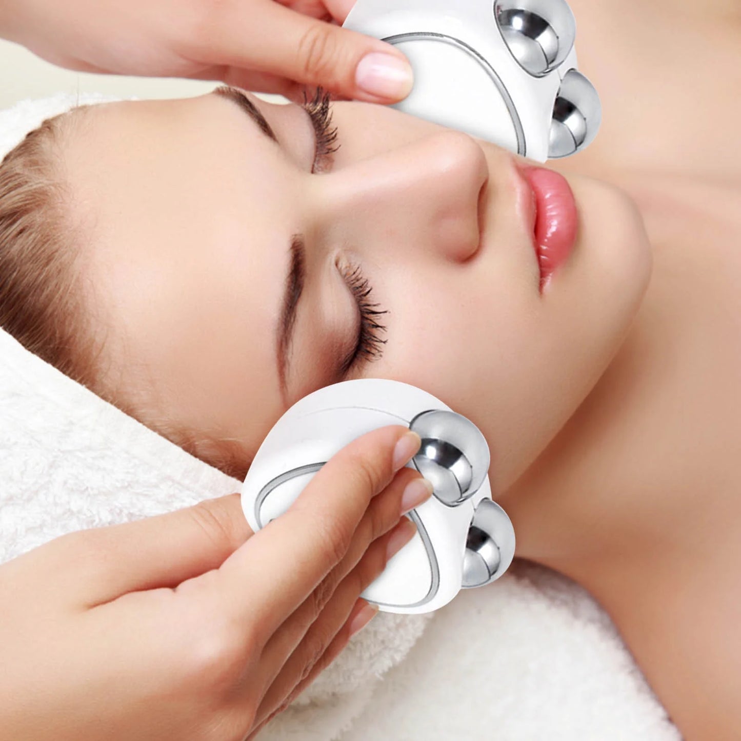 Micro-Current Face Massager, 3D Roller for Arm Eye Waist Leg Massager anti Wrinkles Face Lift Skin Tightening Face Firming