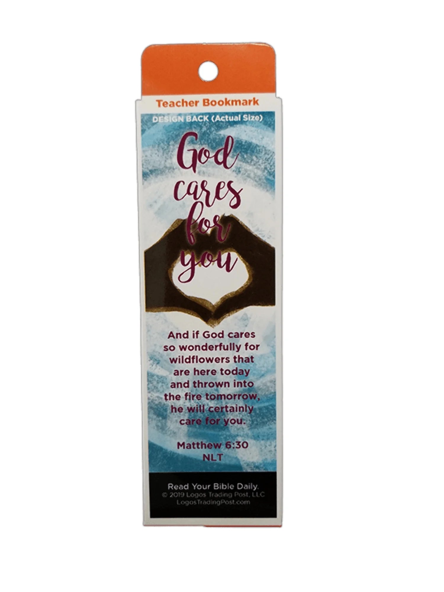 Children'S Christian Bookmark, God Cares for You, Matthew 6:30 - Pack of 25 - Christian Bookmarks