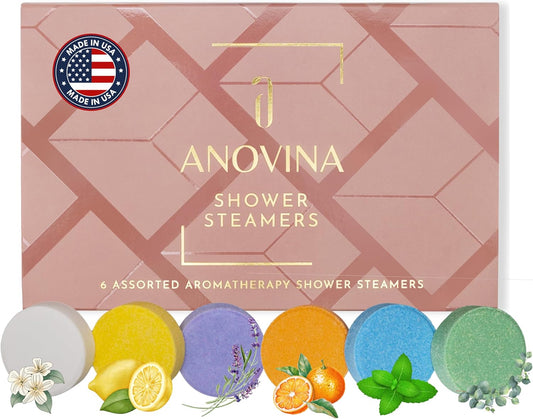 Shower Steamers Aromatherapy Gift Box Made in USA Self Care Gifts for Women and Men - All Natural Shower Bombs - Shower Tablets Made with Essential Oils