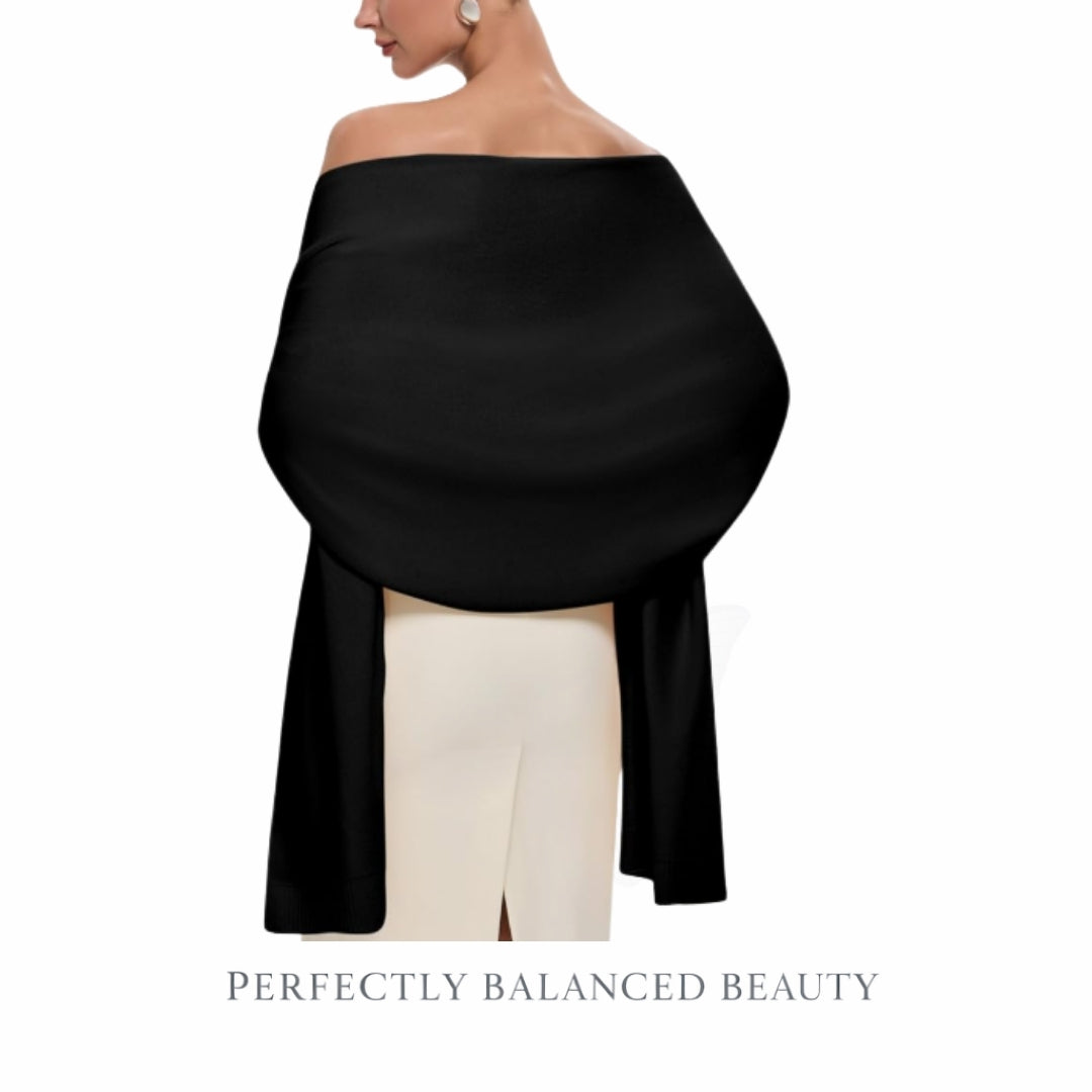 Shop This Look | City Neutral Capsule – Black Dress with Shawl
